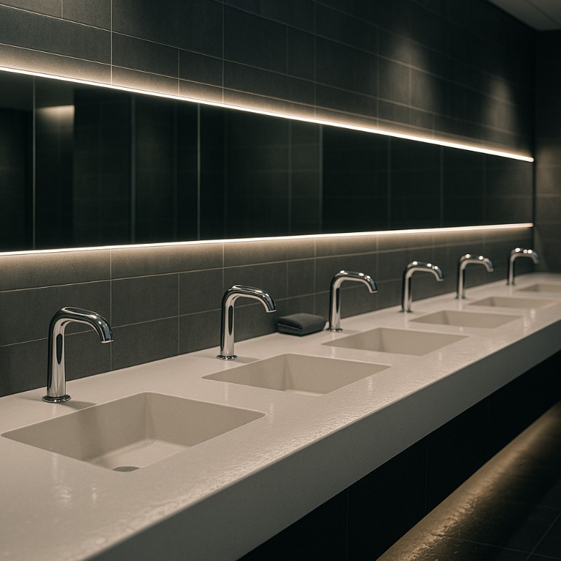 Fontana commercial sink fixture in architectural finish